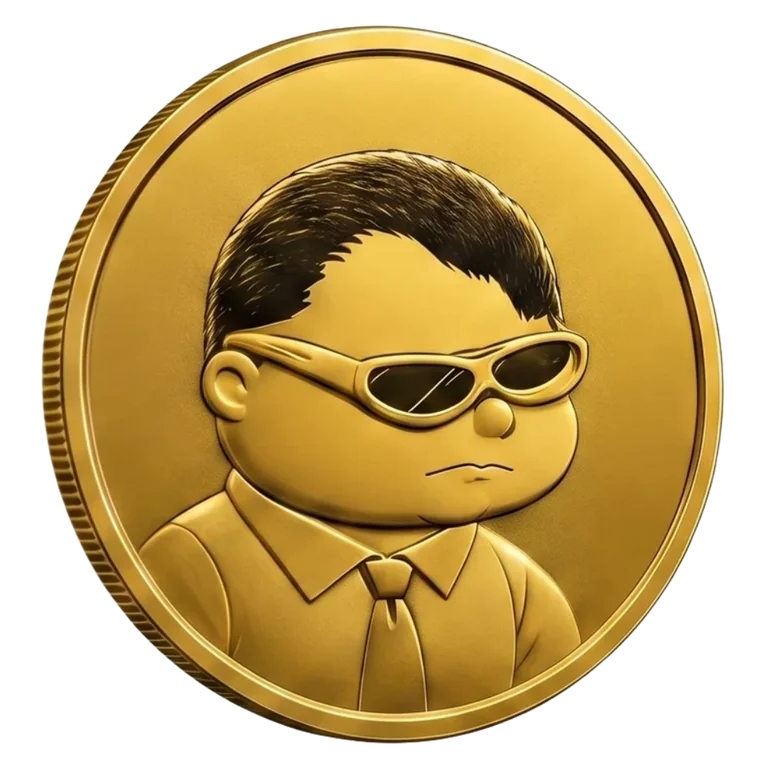 The official Brypto coin glowing against the sky